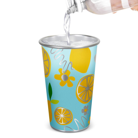 Colour Changing Metal Cups Transformation